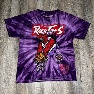 Mitchell & Ness T-Shirt Adult M‎ Purple Toronto Raptors Tie Dye NBA Basketball